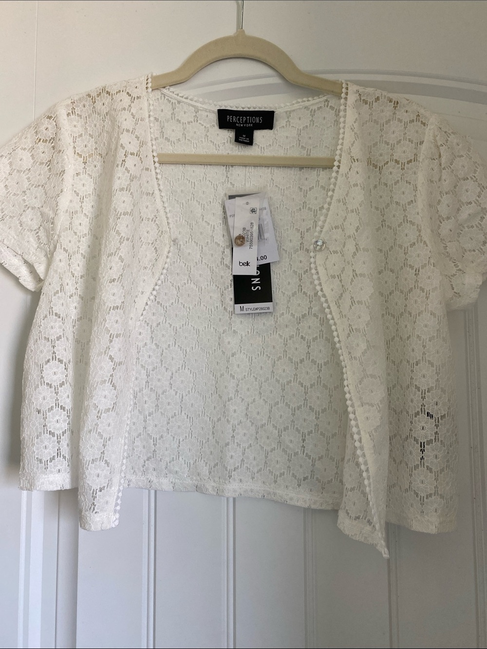 Perceptions lace shrug